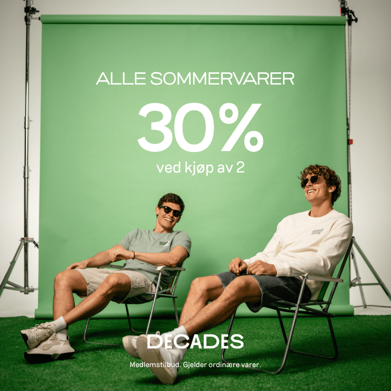 ALLE SOMMERVARER -30% VED KJØP AV 2 Decades