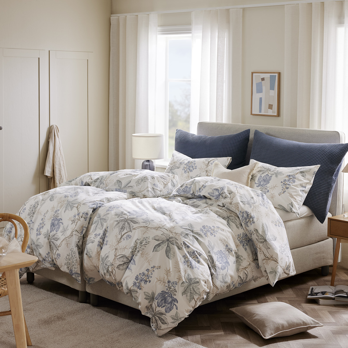 50 % på sengesett i bomull, percale og linblanding Princess